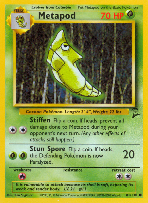 Metapod (81/130) [Base Set 2] | Fandemonia Ltd