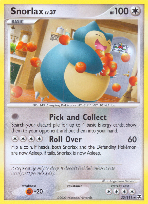 Snorlax (33/111) [Platinum: Rising Rivals] | Fandemonia Ltd