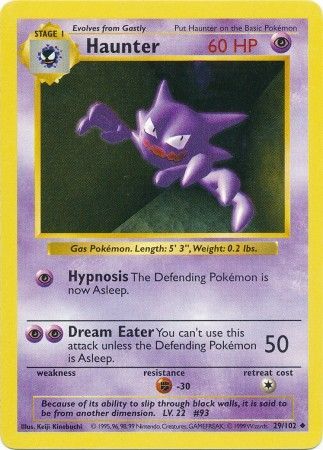 Haunter (29/102) [Base Set Shadowless Unlimited] | Fandemonia Ltd