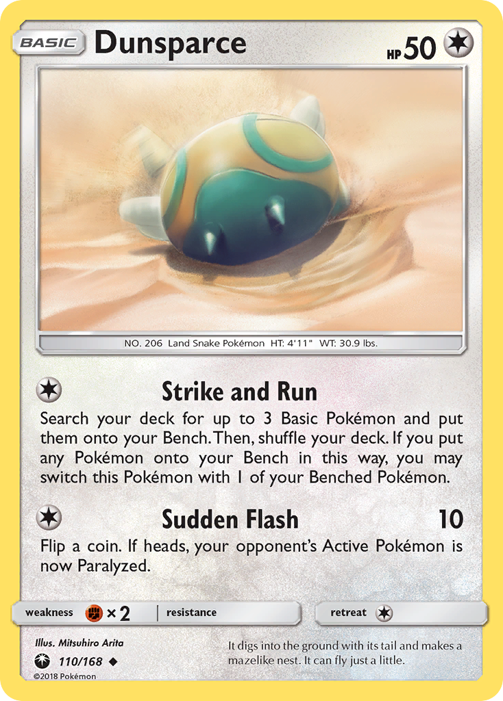 Dunsparce (110/168) [Sun & Moon: Celestial Storm] | Fandemonia Ltd