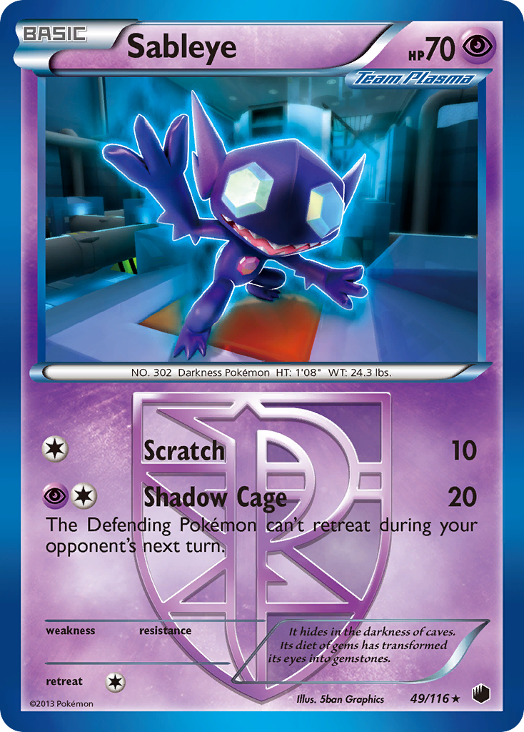 Sableye (49/116) [Black & White: Plasma Freeze] | Fandemonia Ltd