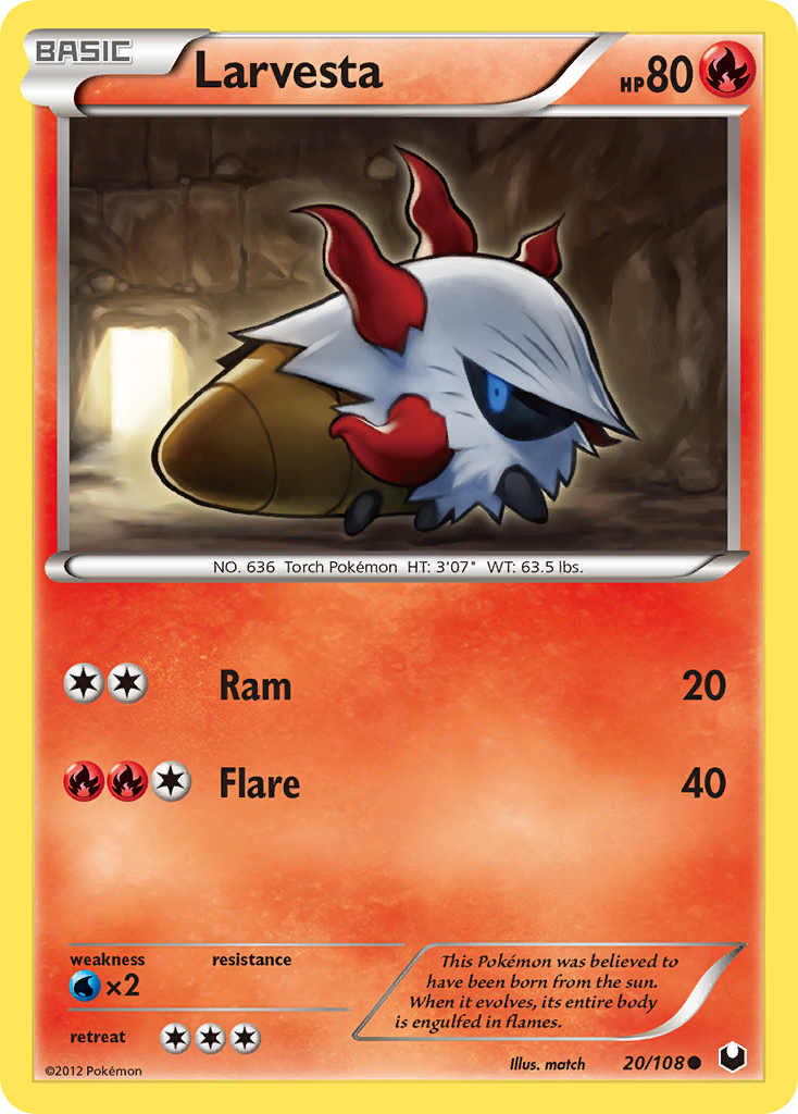 Larvesta (20/108) [Black & White: Dark Explorers] | Fandemonia Ltd