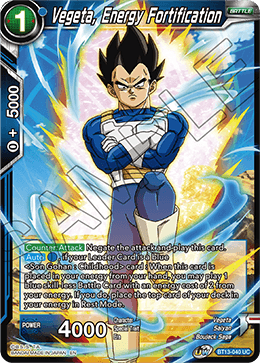 Vegeta, Energy Fortification (Uncommon) [BT13-040] | Fandemonia Ltd