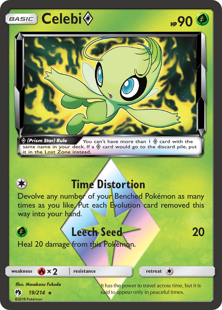 Celebi (19/214) (Prism Star) [Sun & Moon: Lost Thunder] | Fandemonia Ltd