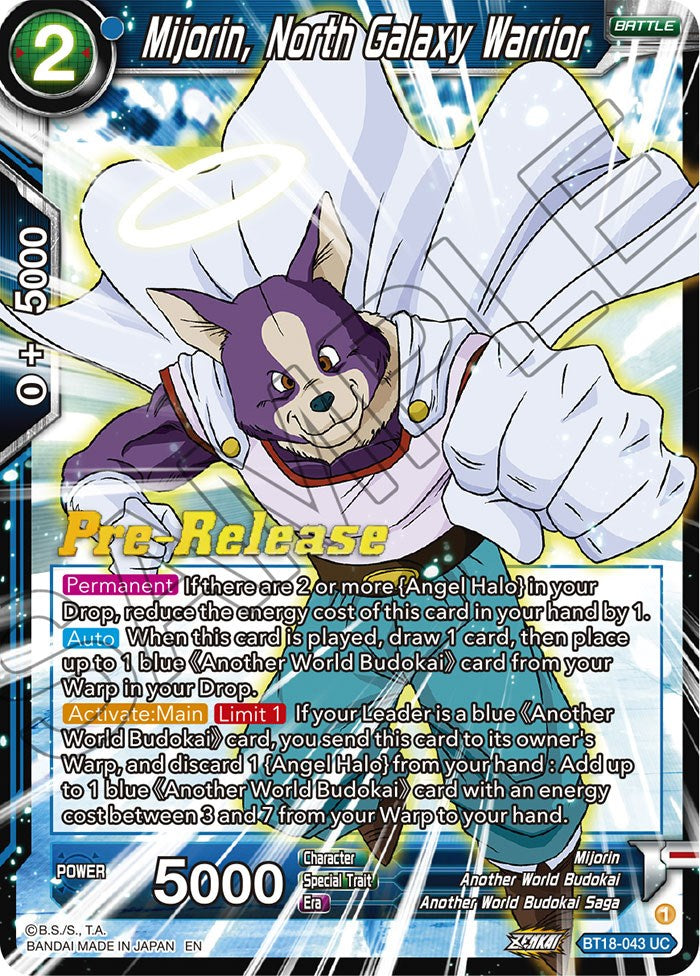 Mijorin, North Galaxy Warrior (BT18-043) [Dawn of the Z-Legends Prerelease Promos] | Fandemonia Ltd