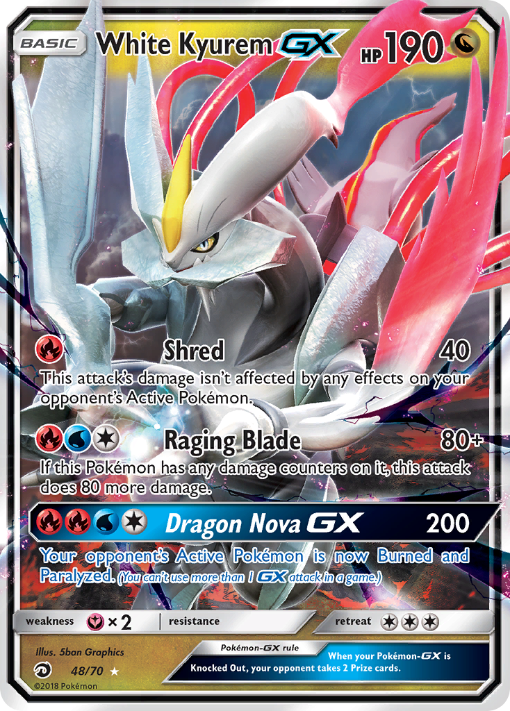 White Kyurem GX (48/70) [Sun & Moon: Dragon Majesty] | Fandemonia Ltd