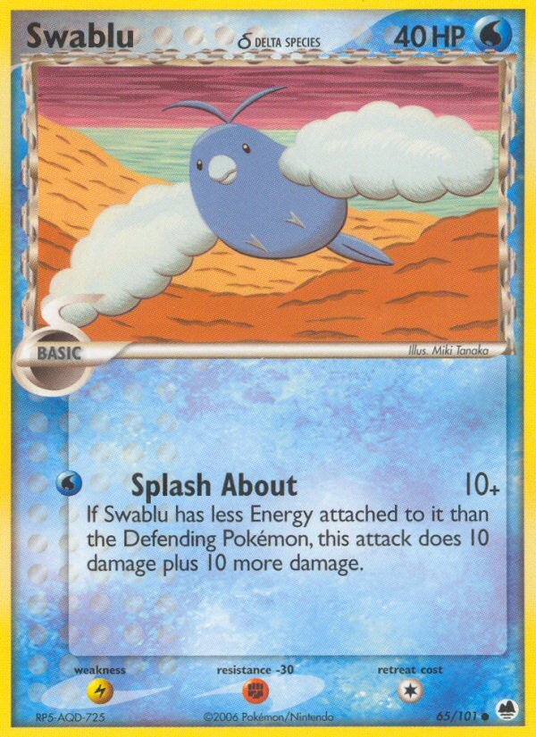 Swablu (65/101) (Delta Species) [EX: Dragon Frontiers] | Fandemonia Ltd