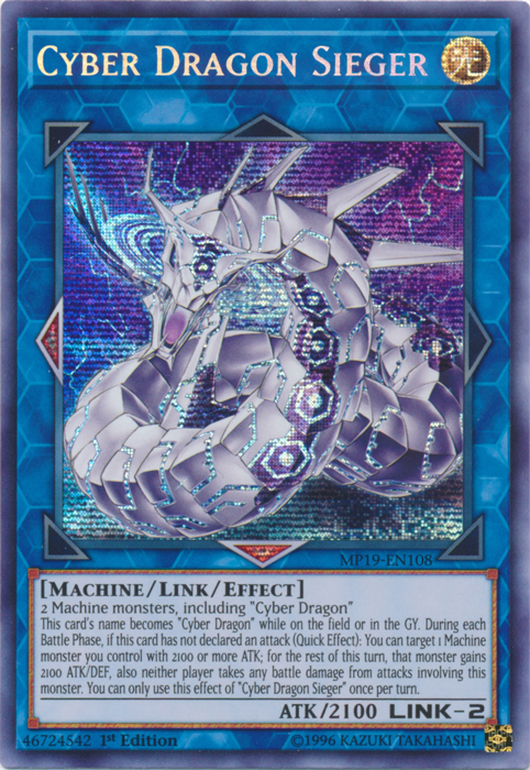 Cyber Dragon Sieger [MP19-EN108] Prismatic Secret Rare | Fandemonia Ltd