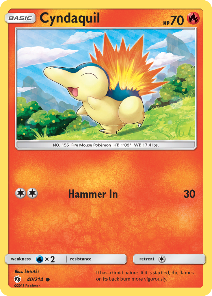 Cyndaquil (40/214) [Sun & Moon: Lost Thunder] | Fandemonia Ltd