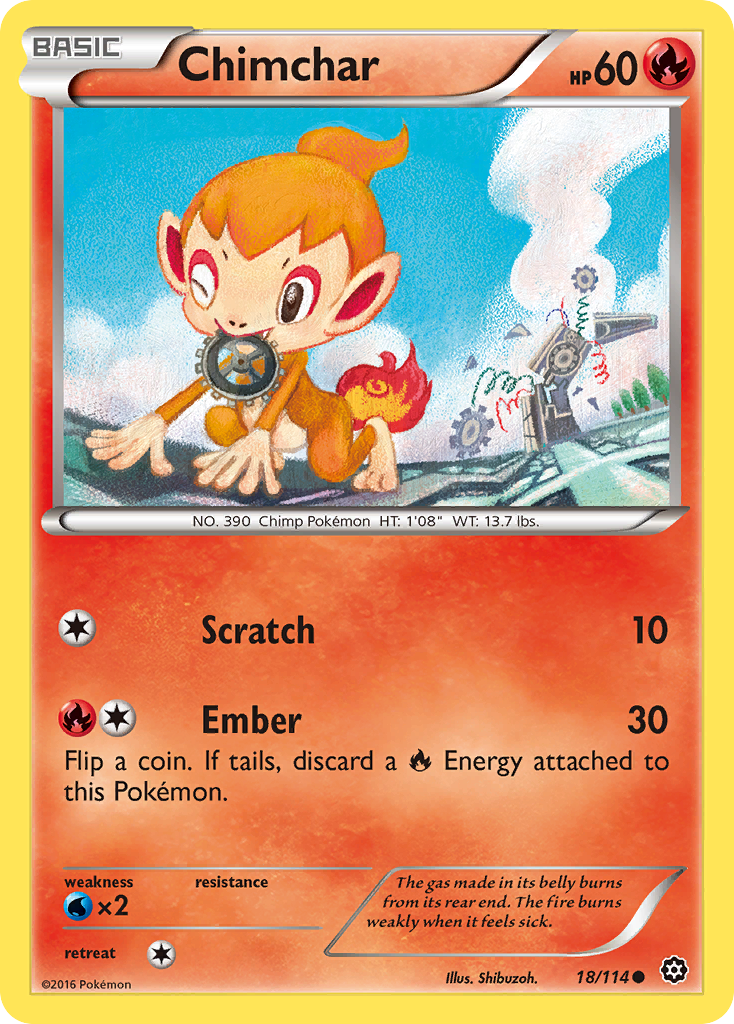 Chimchar (18/114) [XY: Steam Siege] | Fandemonia Ltd