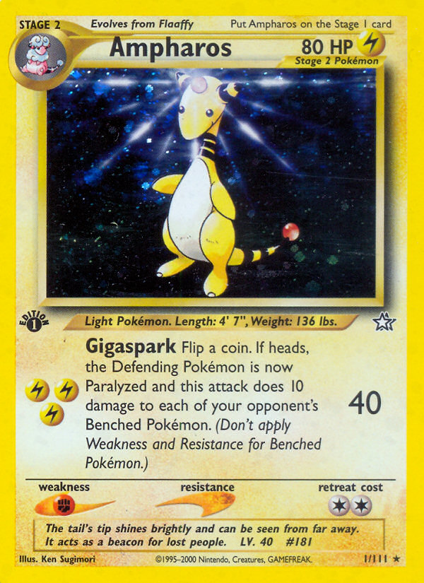 Ampharos (1/111) [Neo Genesis 1st Edition] | Fandemonia Ltd