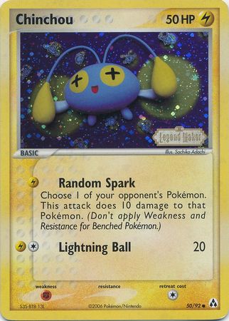 Chinchou (50/92) (Stamped) [EX: Legend Maker] | Fandemonia Ltd