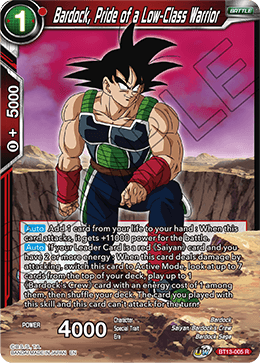 Bardock, Pride of a Low-Class Warrior (Rare) [BT13-005	] | Fandemonia Ltd