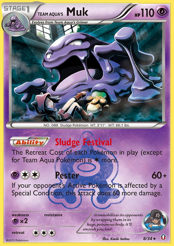 Team Aqua's Muk (8/34) [XY: Double Crisis] | Fandemonia Ltd