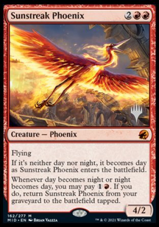 Sunstreak Phoenix (Promo Pack) [Innistrad: Midnight Hunt Promos] | Fandemonia Ltd