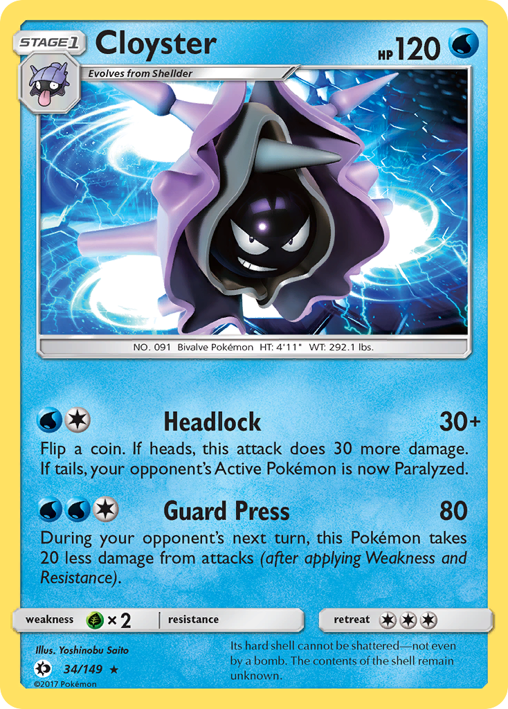 Cloyster (34/149) [Sun & Moon: Base Set] | Fandemonia Ltd