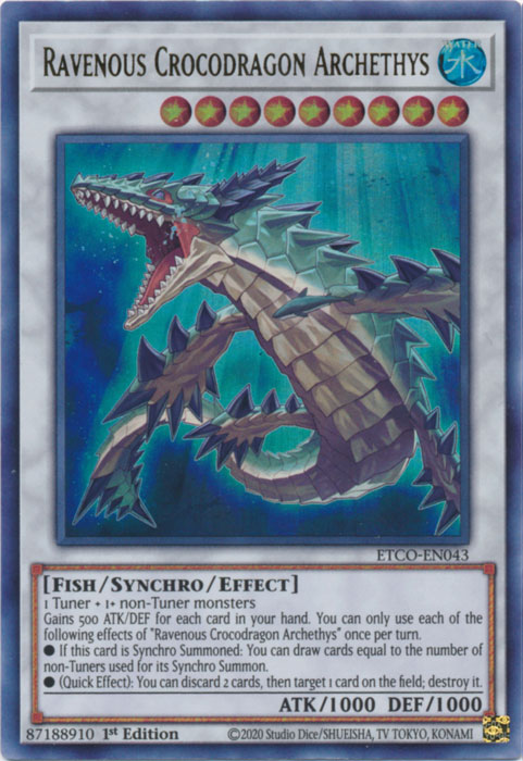 Ravenous Crocodragon Archethys [ETCO-EN043] Ultra Rare | Fandemonia Ltd