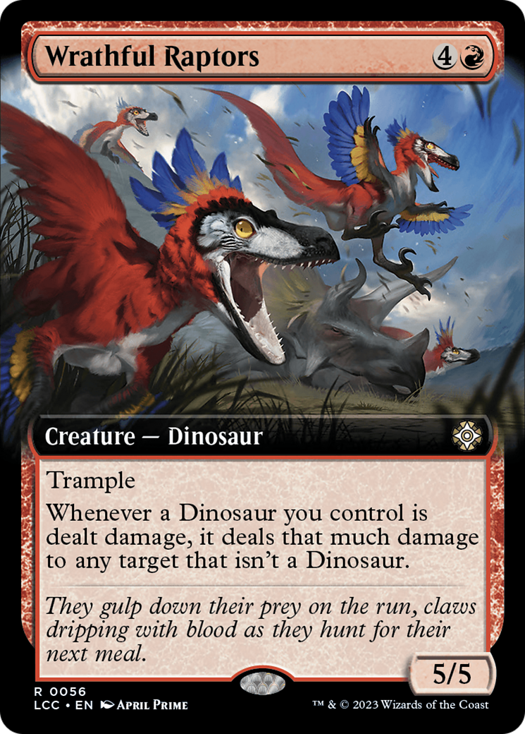 Wrathful Raptors (Extended Art) [The Lost Caverns of Ixalan Commander] | Fandemonia Ltd