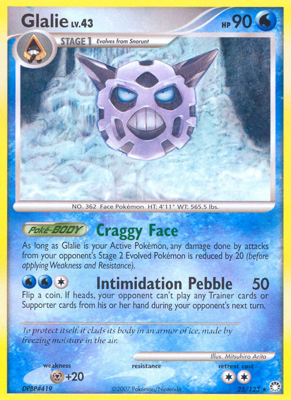 Glalie (25/123) [Diamond & Pearl: Mysterious Treasures] | Fandemonia Ltd