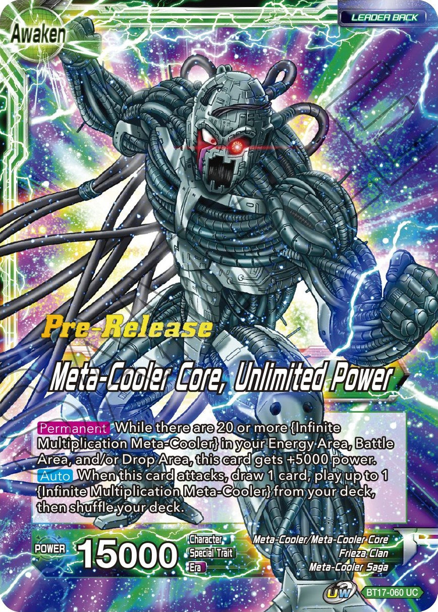 Meta-Cooler // Meta-Cooler Core, Unlimited Power (BT17-060) [Ultimate Squad Prerelease Promos] | Fandemonia Ltd