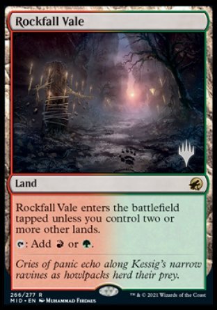 Rockfall Vale (Promo Pack) [Innistrad: Midnight Hunt Promos] | Fandemonia Ltd