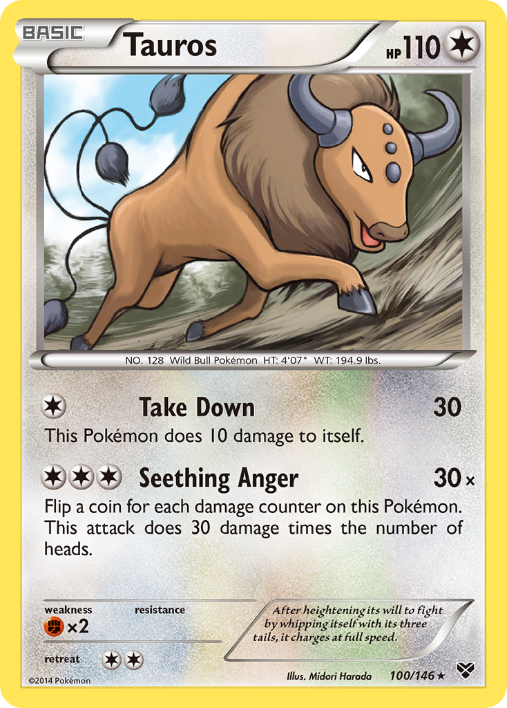 Tauros (100/146) [XY: Base Set] | Fandemonia Ltd