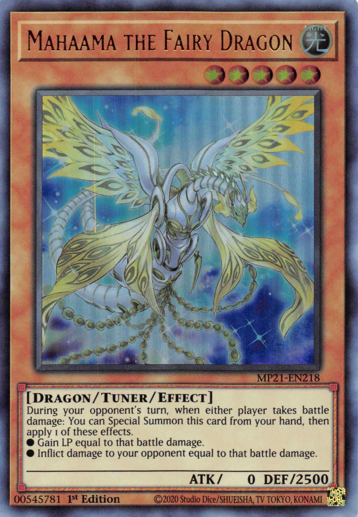 Mahaama the Fairy Dragon [MP21-EN218] Ultra Rare | Fandemonia Ltd