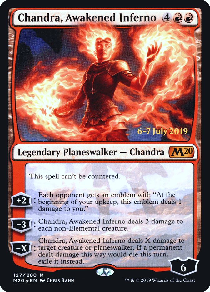 Chandra, Awakened Inferno  [Core Set 2020 Prerelease Promos] | Fandemonia Ltd