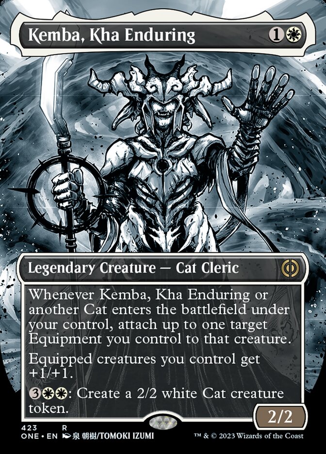 Kemba, Kha Enduring (Borderless Manga Step-and-Compleat Foil) [Phyrexia: All Will Be One] | Fandemonia Ltd