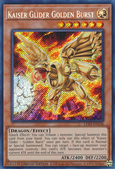 Kaiser Glider Golden Burst [LDS3-EN136] Secret Rare | Fandemonia Ltd