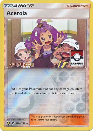 Acerola (112a/147) (League Promo 4th Place) [Sun & Moon: Burning Shadows] | Fandemonia Ltd