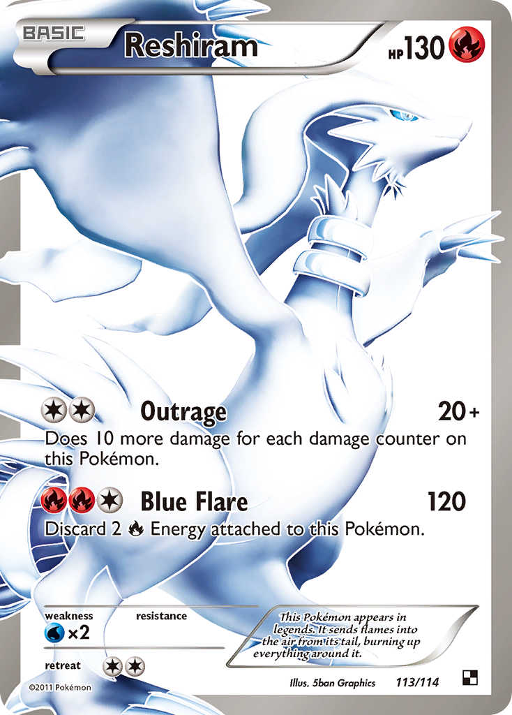 Reshiram (113/114) [Black & White: Base Set] | Fandemonia Ltd