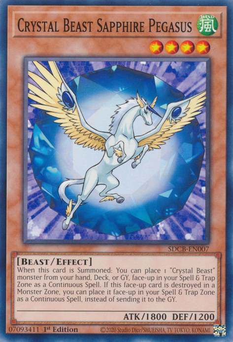 Crystal Beast Sapphire Pegasus [SDCB-EN007] Common | Fandemonia Ltd