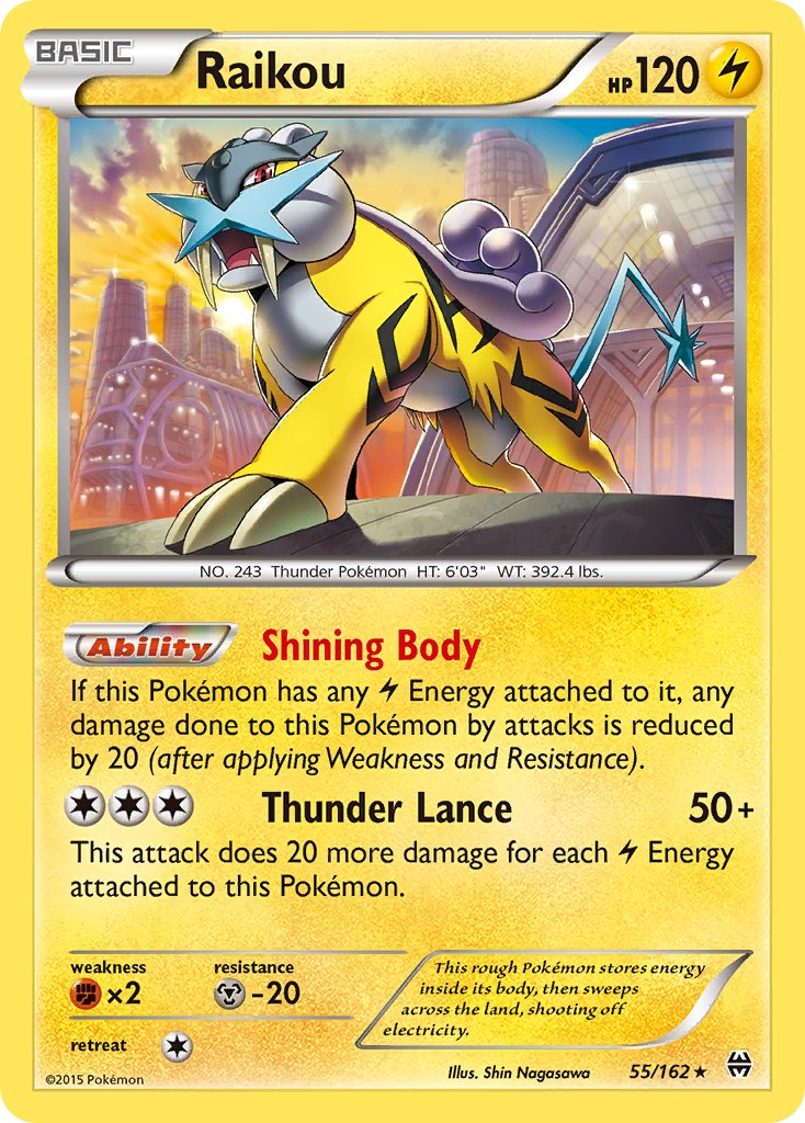 Raikou (55/162) (Cosmos Holo) (Blister Exclusive) [XY: BREAKthrough] | Fandemonia Ltd