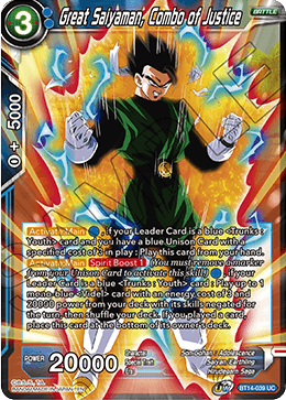 Great Saiyaman, Combo of Justice (BT14-039) [Cross Spirits] | Fandemonia Ltd