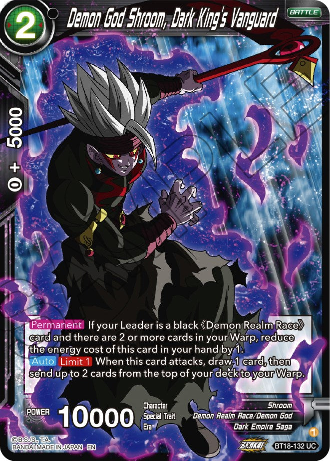 Demon God Shroom, Dark King's Vanguard (BT18-132) [Dawn of the Z-Legends] | Fandemonia Ltd