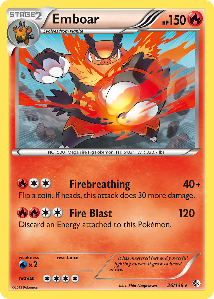 Emboar (26/149) [Black & White: Boundaries Crossed] | Fandemonia Ltd