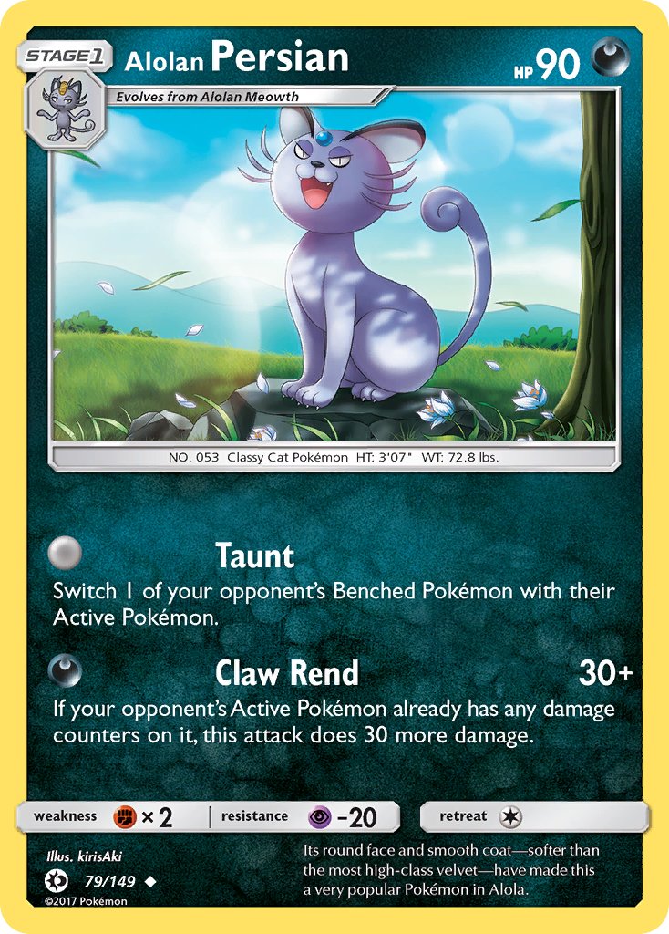 Alolan Persian (79/149) (Cosmos Holo) (Blister Exclusive) [Sun & Moon: Base Set] | Fandemonia Ltd