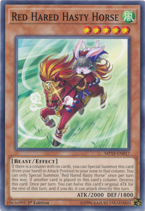 Red Hared Hasty Horse [MP19-EN017] Common | Fandemonia Ltd