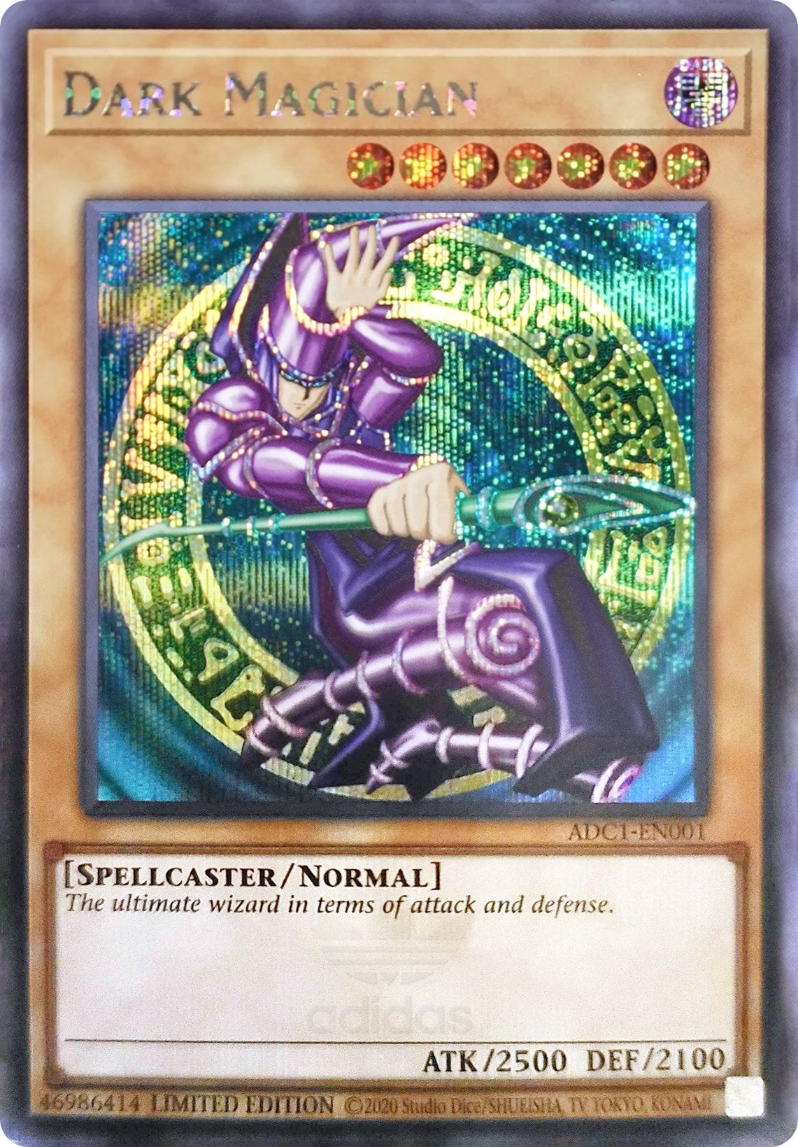 Dark Magician (Adidas Exclusive) [ADC1-EN001] Prismatic Secret Rare | Fandemonia Ltd