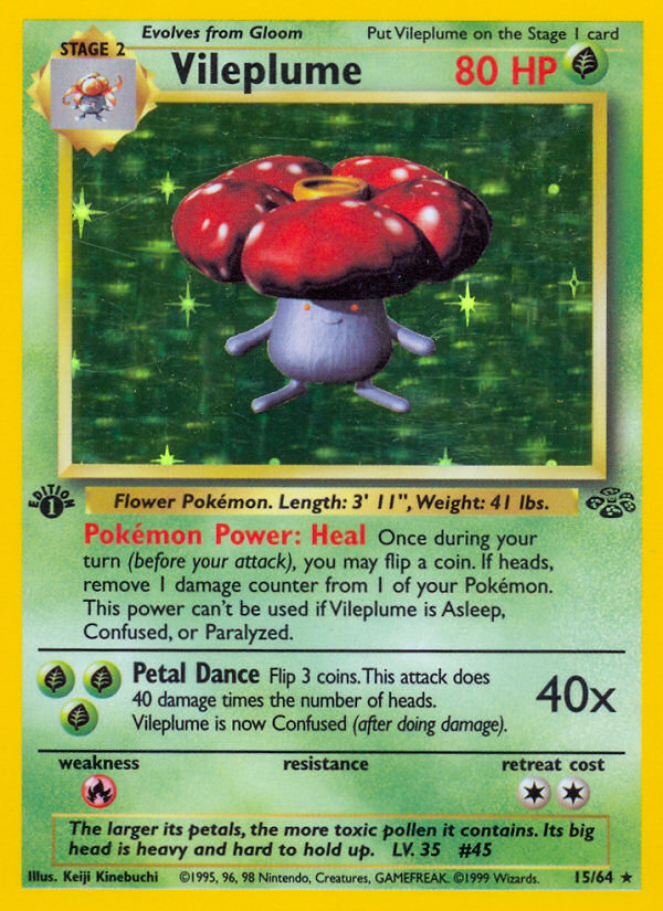 Vileplume (15/64) [Jungle 1st Edition] | Fandemonia Ltd