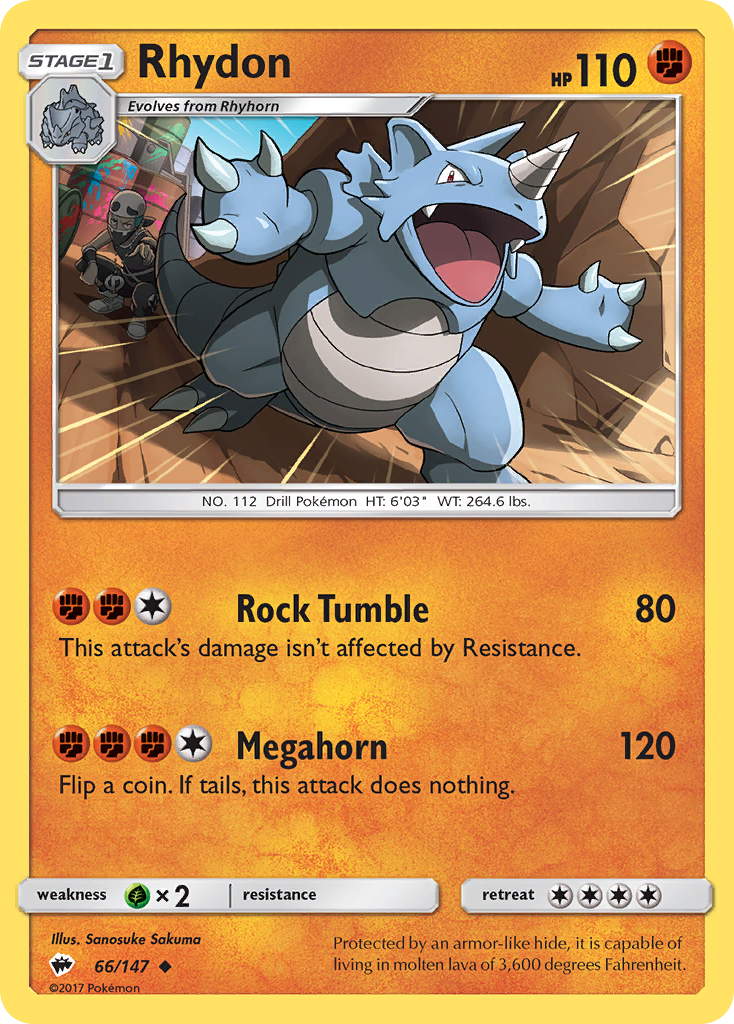 Rhydon (66/147) [Sun & Moon: Burning Shadows] | Fandemonia Ltd