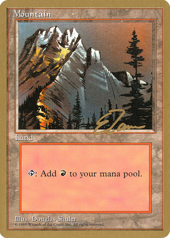 Mountain (et373) (Eric Tam) [Pro Tour Collector Set] | Fandemonia Ltd