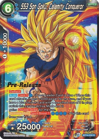 SS3 Son Goku, Calamity Conqueror (BT14-035) [Cross Spirits Prerelease Promos] | Fandemonia Ltd