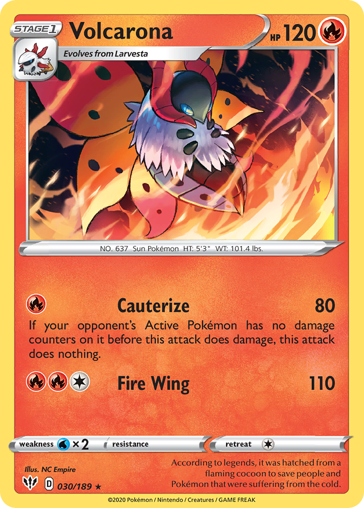 Volcarona (030/189) [Sword & Shield: Darkness Ablaze] | Fandemonia Ltd