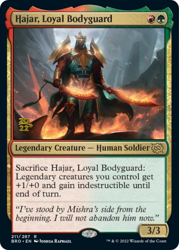 Hajar, Loyal Bodyguard [The Brothers' War: Prerelease Promos] | Fandemonia Ltd