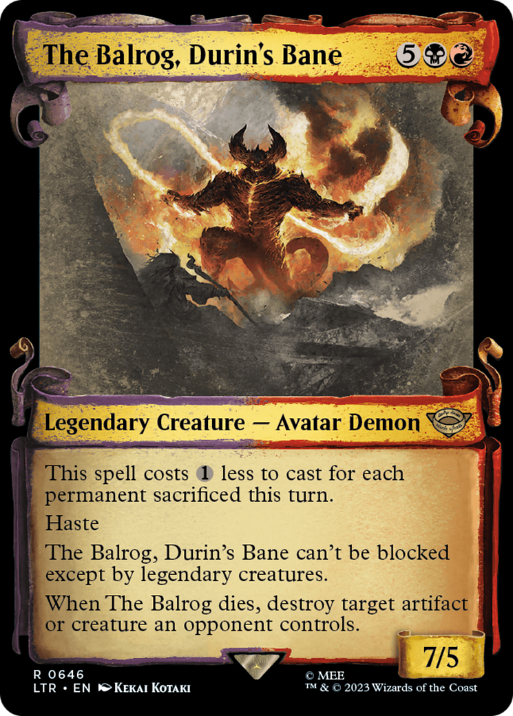 The Balrog, Durin's Bane [The Lord of the Rings: Tales of Middle-Earth Showcase Scrolls] | Fandemonia Ltd