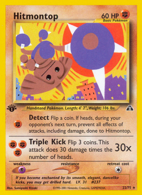 Hitmontop (22/75) [Neo Discovery 1st Edition] | Fandemonia Ltd