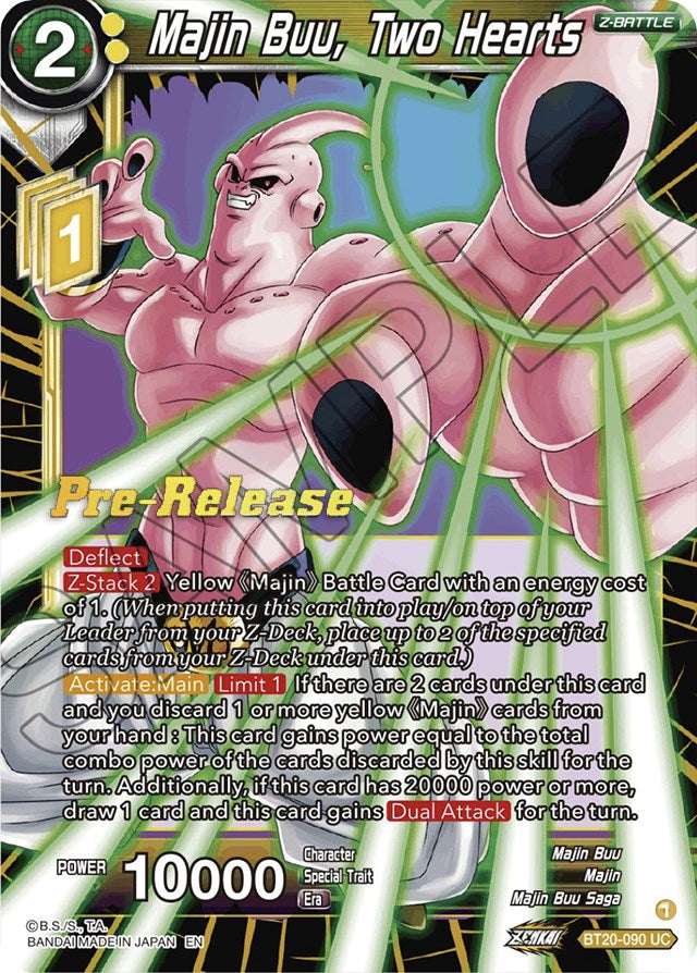 Majin Buu, Two Hearts (BT20-090) [Power Absorbed Prerelease Promos] | Fandemonia Ltd