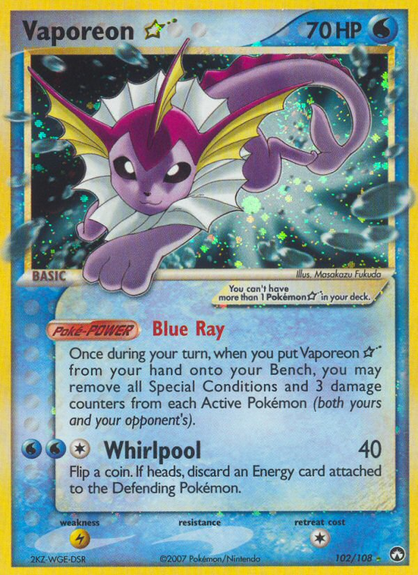 Vaporeon Star (102/108) [EX: Power Keepers] | Fandemonia Ltd